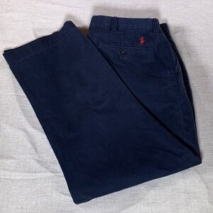 Polo Ralph Lauren Suffield Pant Navy Blue Chino Cotton Men's Size 38/30 See Pics